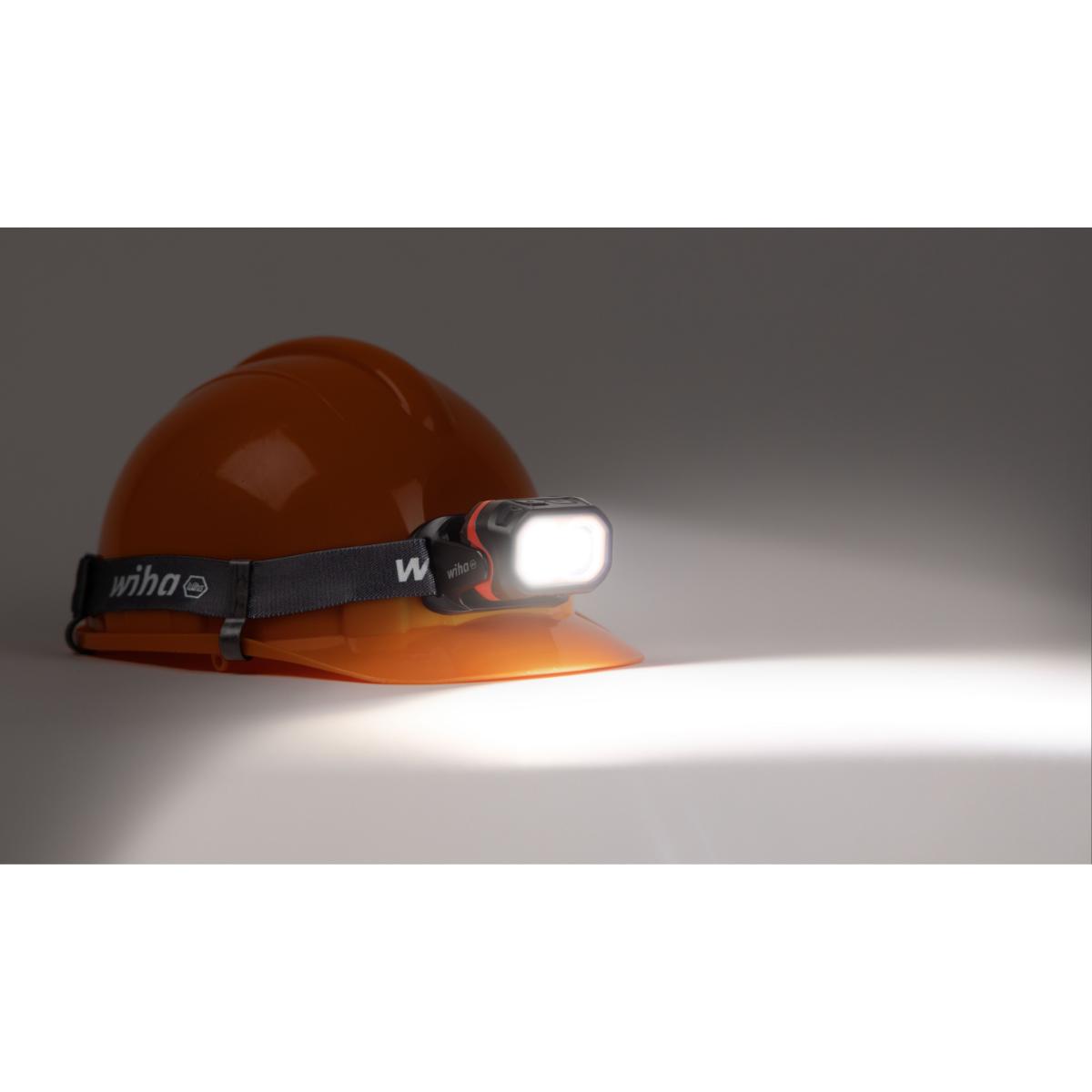 Wiha Stirnlampe 500 lm mit Bewegungssensor mit USB-C-Ladekabel
