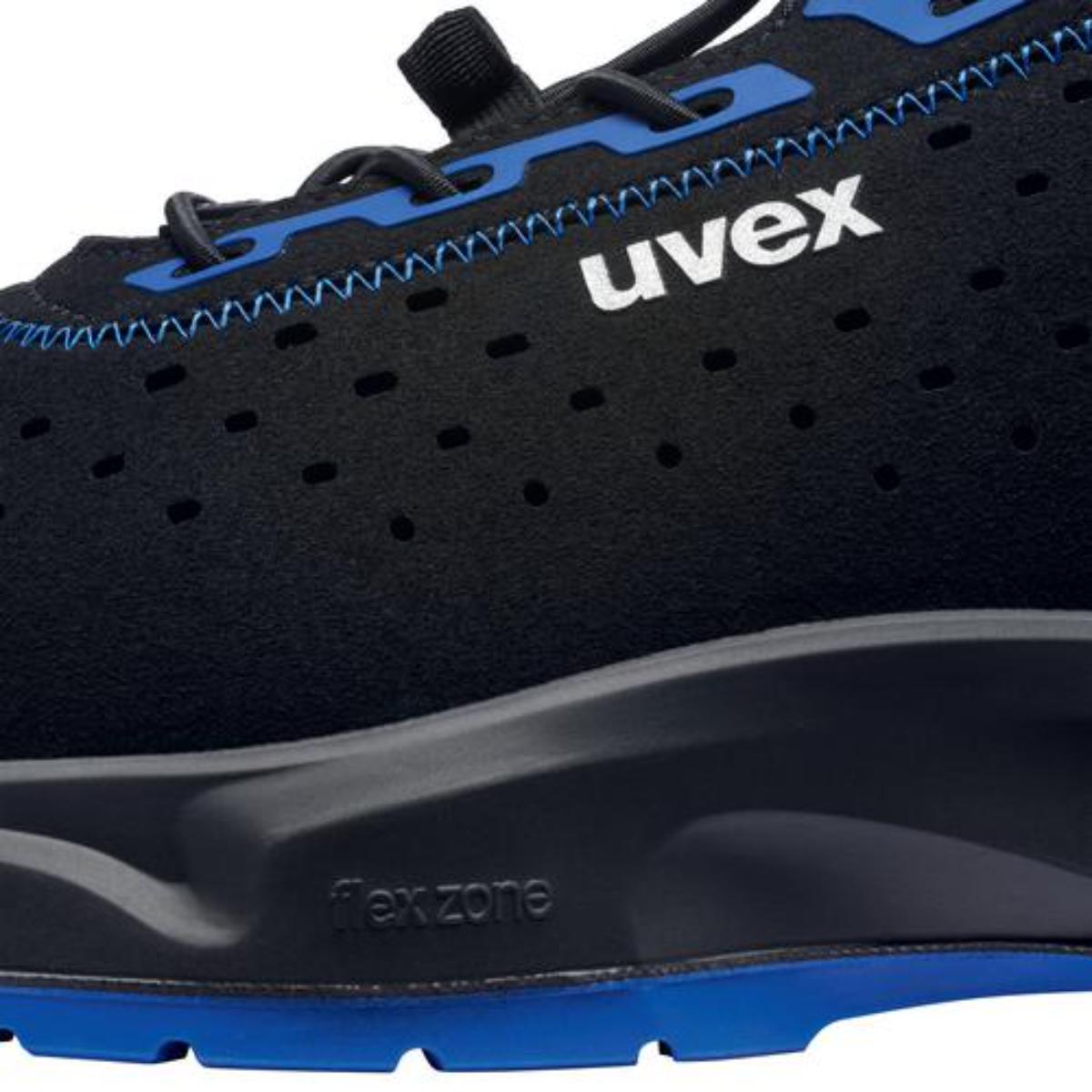 uvex 1 x-craft Sicherheitsschuh Halbschuhe S1, schwarz/blau