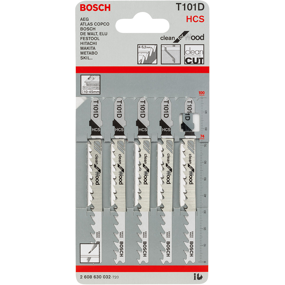 Bosch Stichsägeblatt T 101 D Clean for Wood