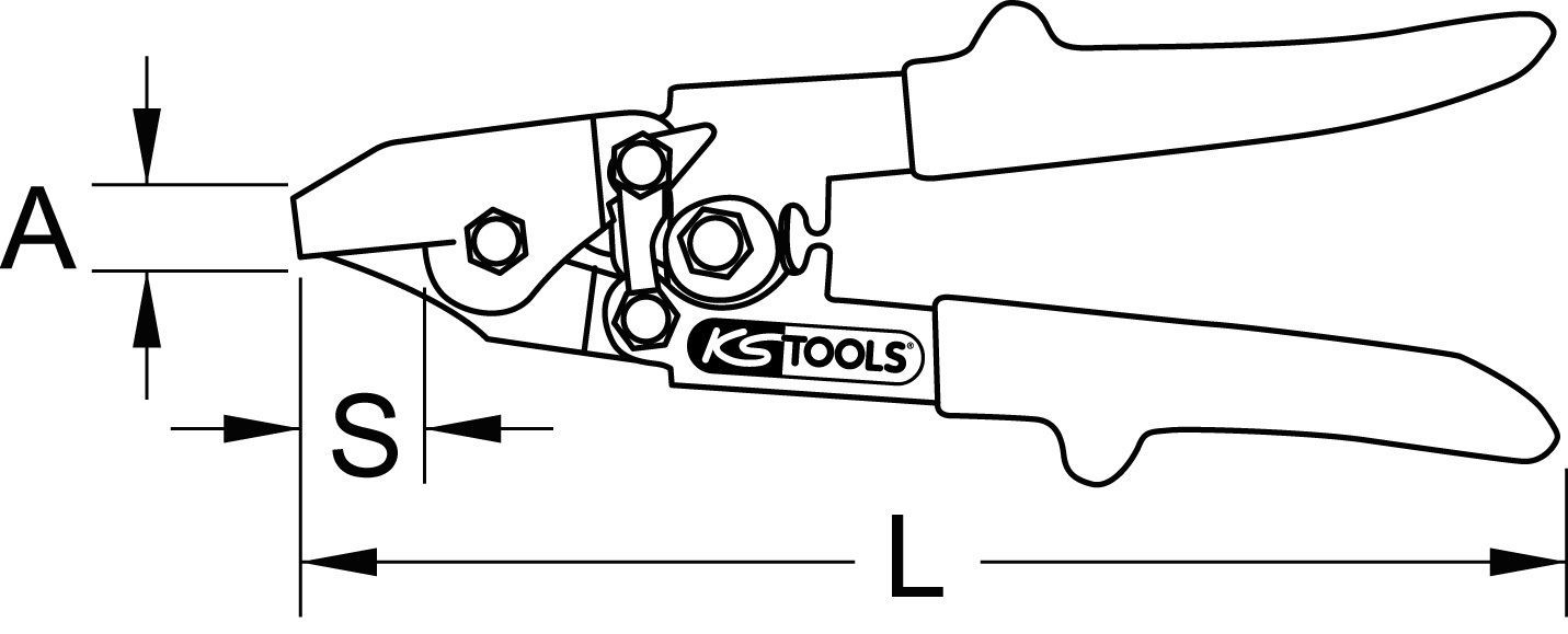 KS Tools Kartuschenspitzenzange, 210mm
