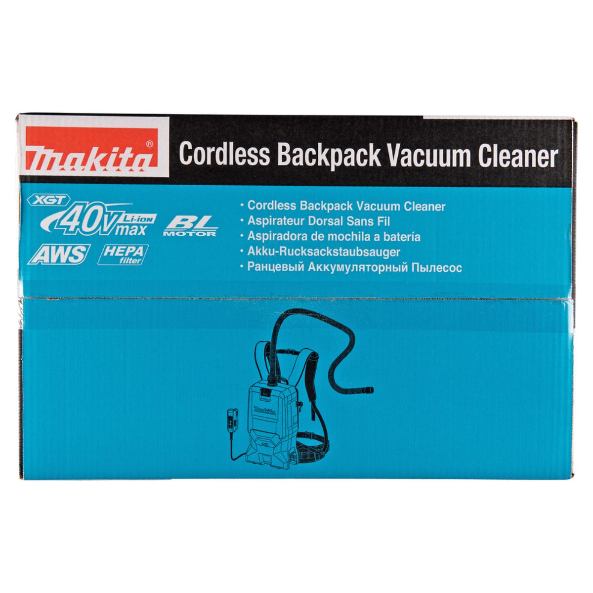 Makita Akku-Rucksackstaubsauger 40V max. - 200 mbar - 6 l - VC012GZ01