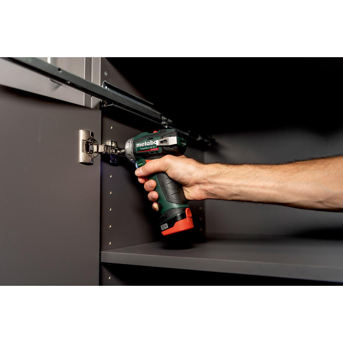 Metabo Akku-Bohrschrauber PowerMaxx BS BL Q Kunststoffkoffer - 12V 2x2Ah Li-Power + LC 40