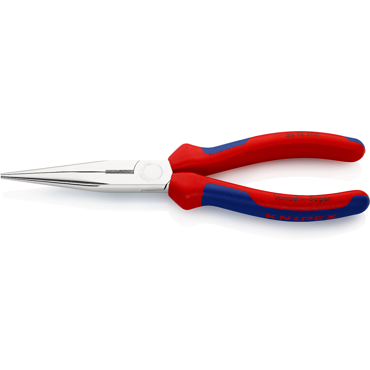 KNIPEX Flachrundzange mit Schneide verchromt (Storchschnabelzange)