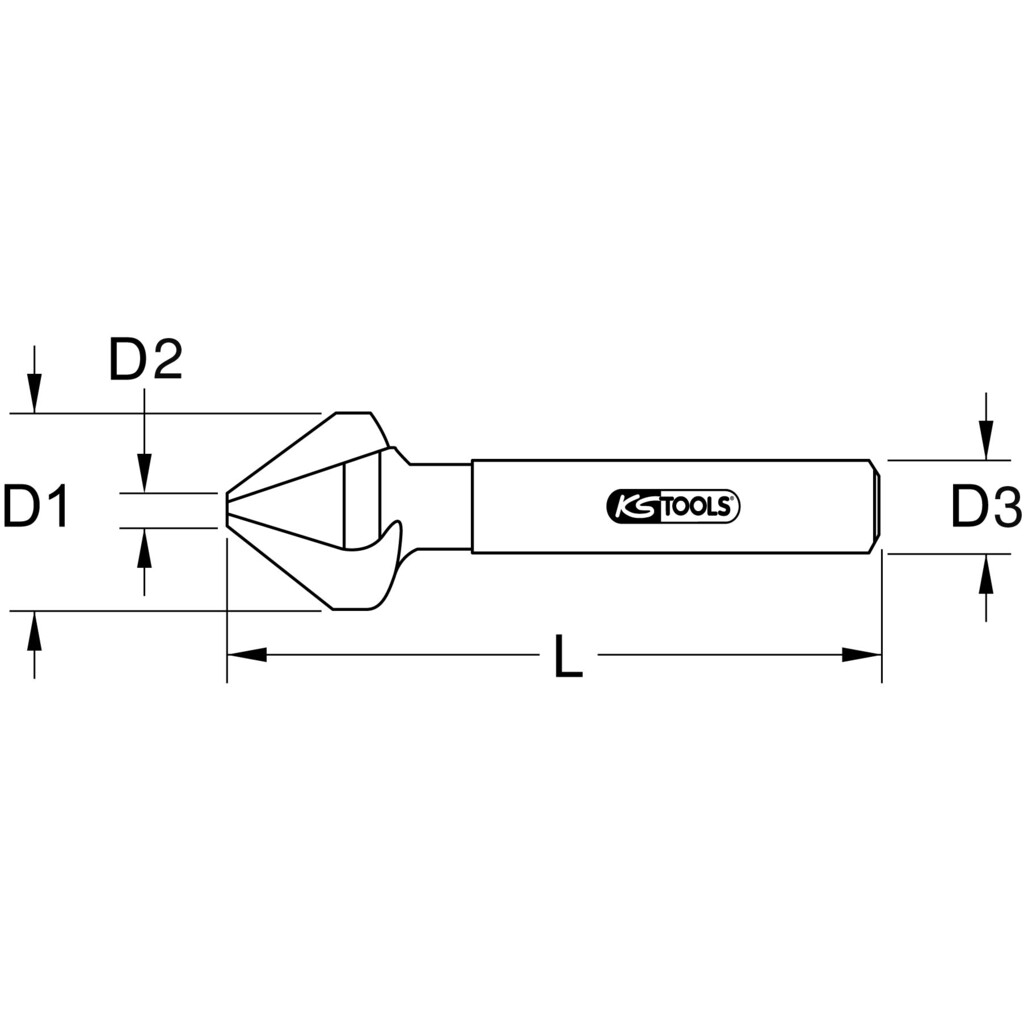 KS Tools HSS Kegel- und Entgratsenker 90°