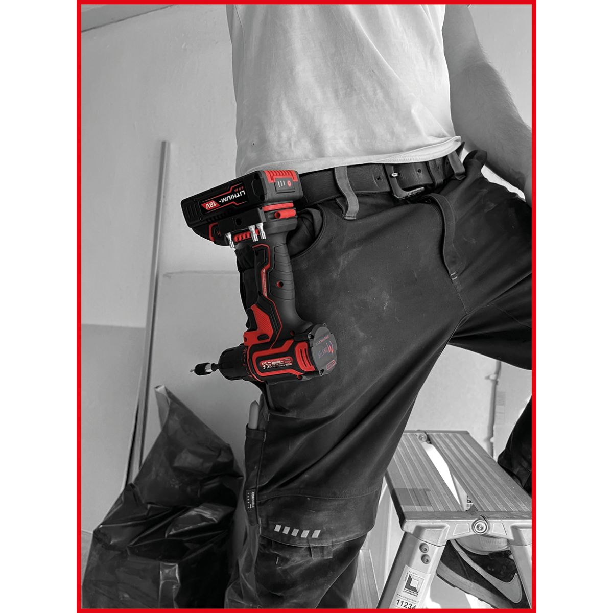KS Tools eMONSTER Brushless-Akku-Bohr-Schrauber-Satz, 4-tlg
