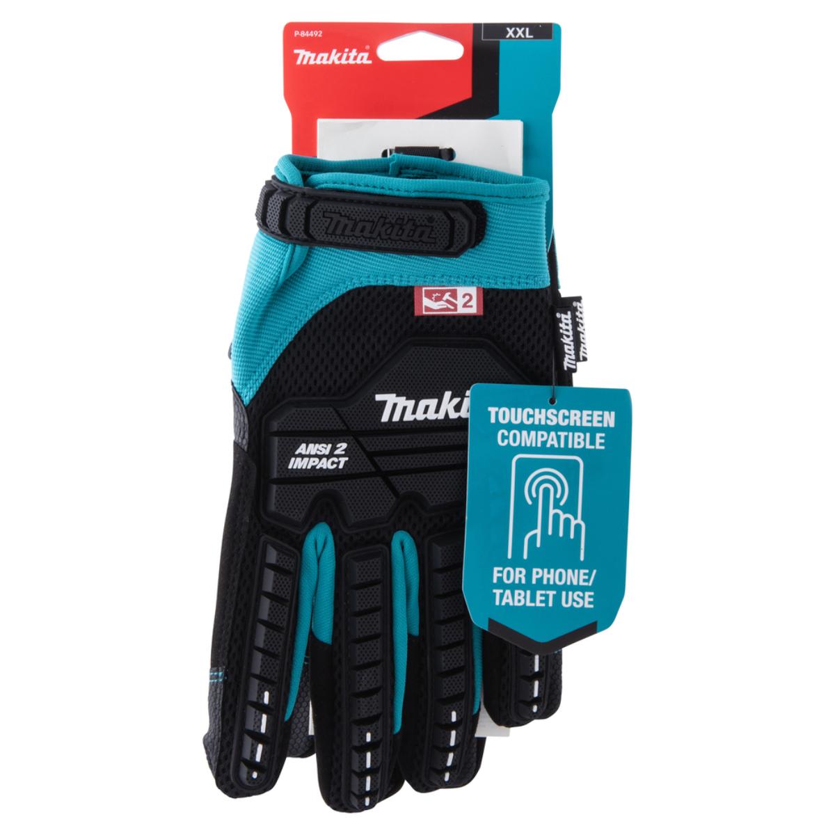 Makita Arbeitshandschuhe - verstärkt - Knöchelschutz - Touchscreenfähig