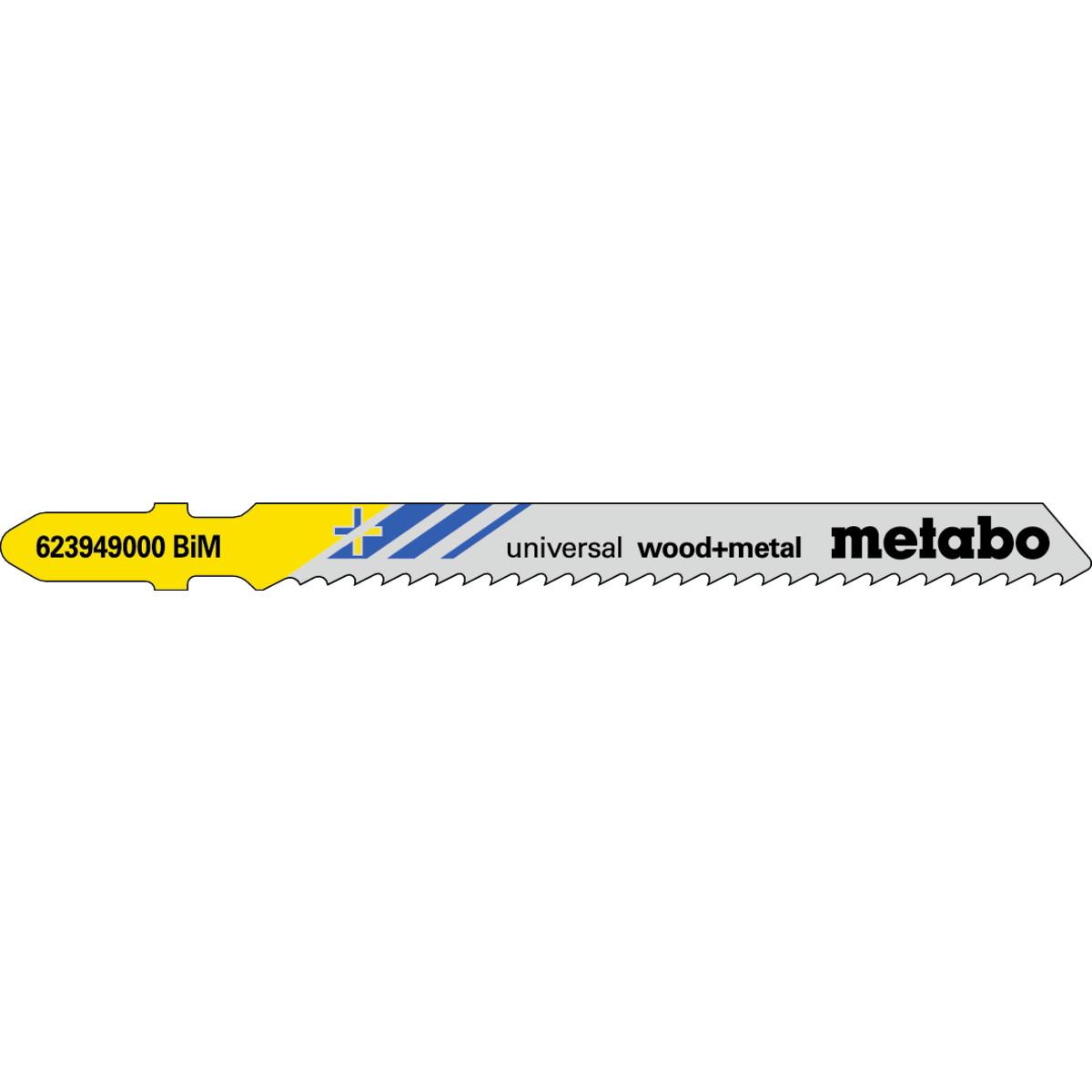 Metabo Stichsägeblätter universal wood + metal 90 / 2,5 mm BiM - 5 Stück