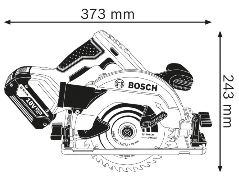 Bosch Akku-Kreissäge GKS 18V-57 G, mit 2 x 4.0 Ah Li-Ion Akku, L-BOXX