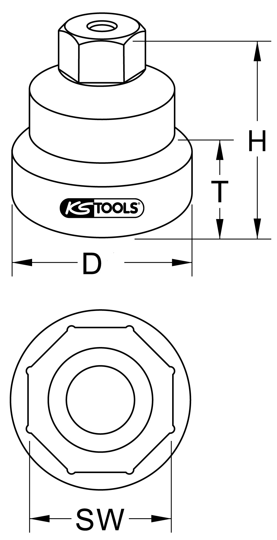 KS Tools Achsmuttern-Schlüssel für Scania Vorderachsen