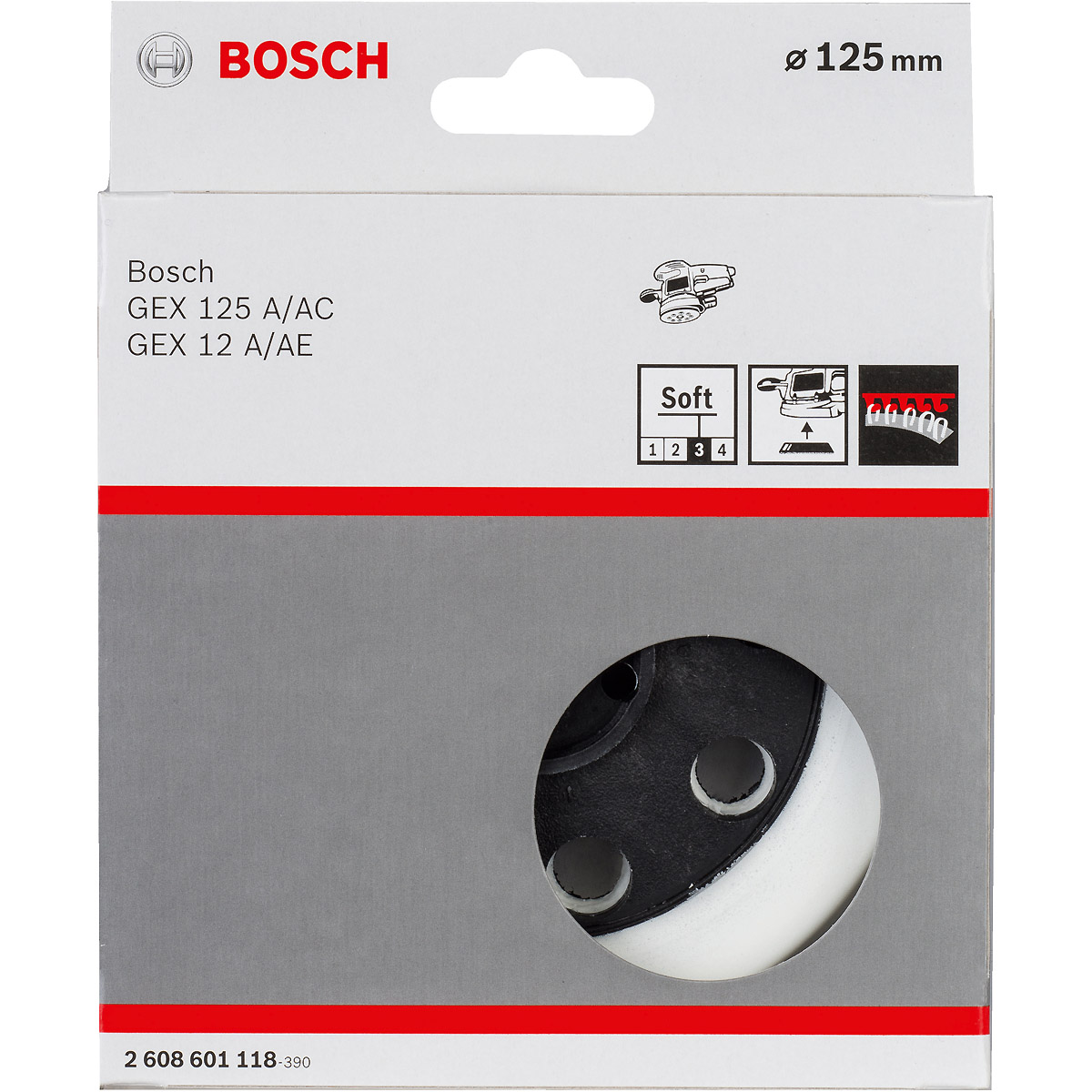 Bosch Schleifteller, 125 mm, für GEX 12 A, GEX 12 AE, GEX 125 A, GEX 125 AC