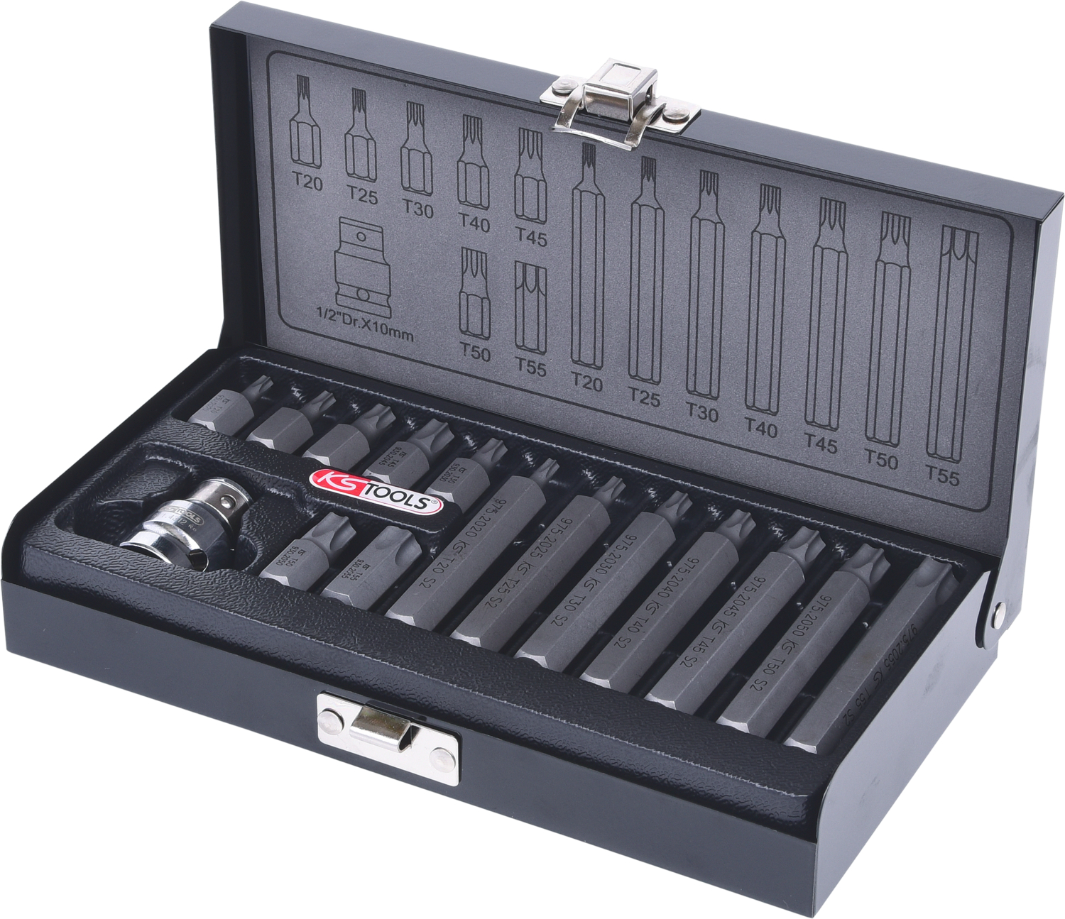 KS Tools 10mm Bit-Satz, 15-tlg, Torx