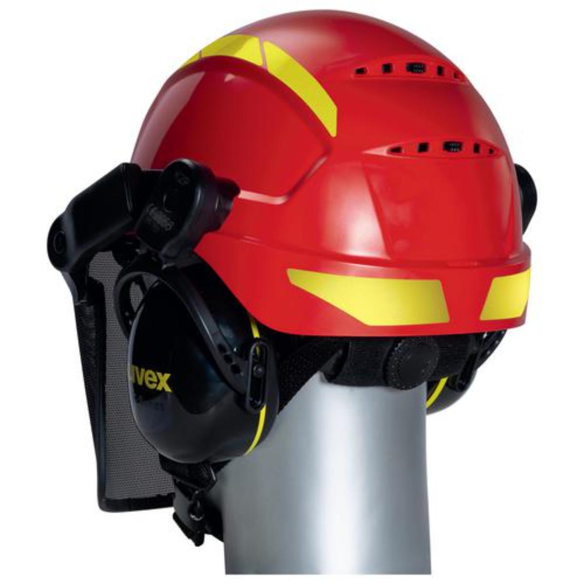 uvex pheos forestry Schutzhelm inkl. Waldarbeiter-Set - pheos B-S-WR, pheos Waldarbeitervisier u. ph