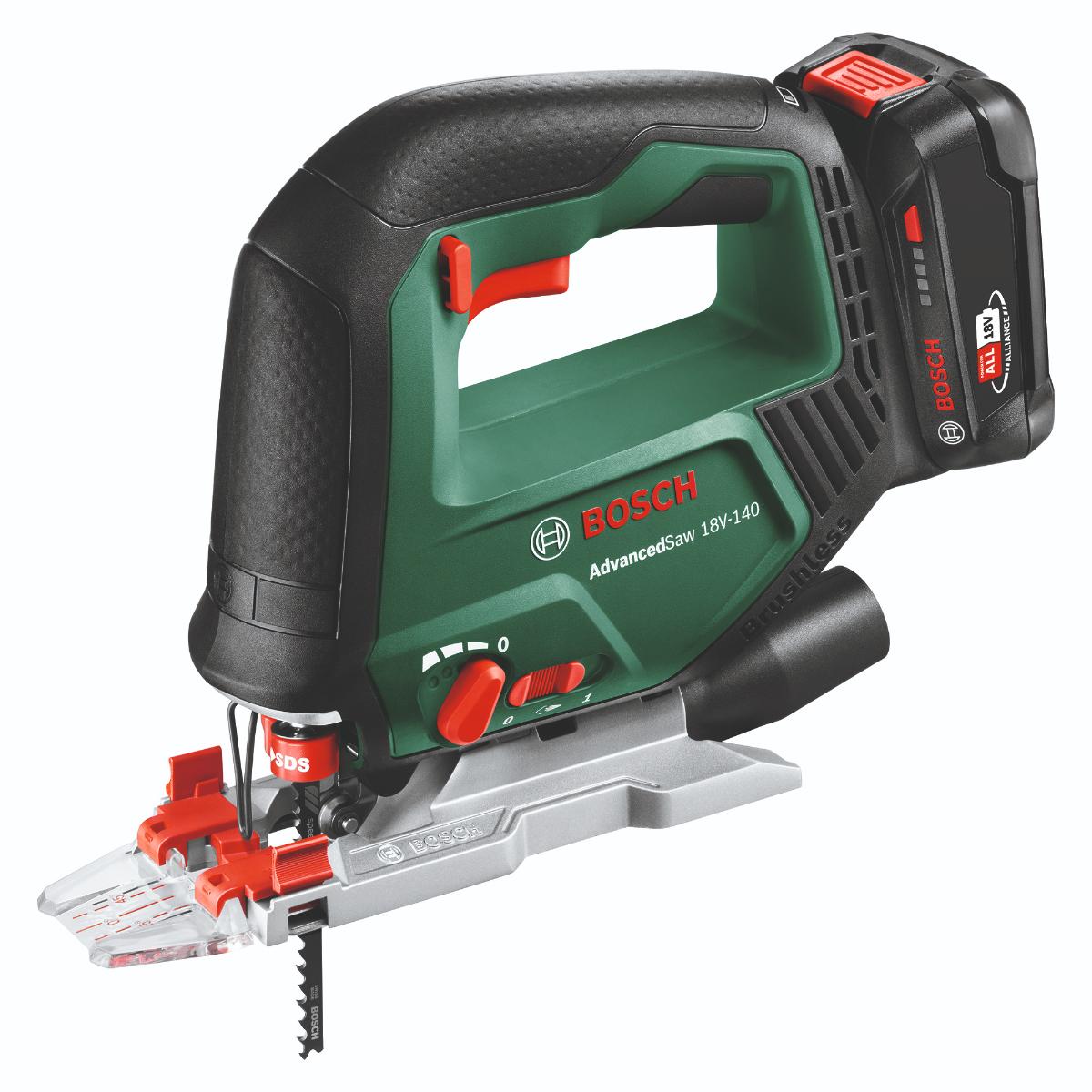 Bosch Akku-Stichsäge AdvancedSaw 18V-140, 1 x Akku PBA 18V 2.0Ah