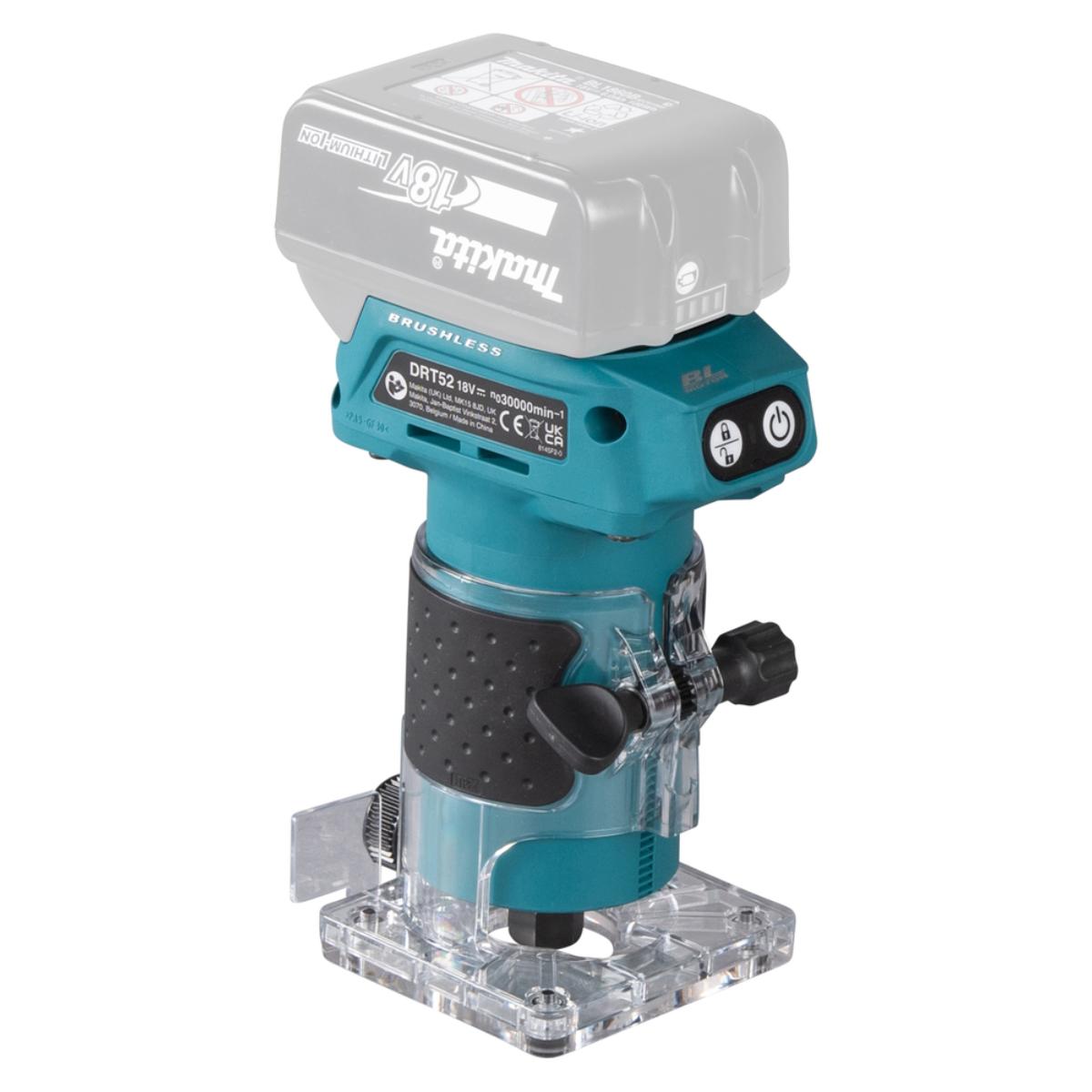 Makita Akku-Kantenfräse 6 mm - 30.000 U/min - DRT52Z