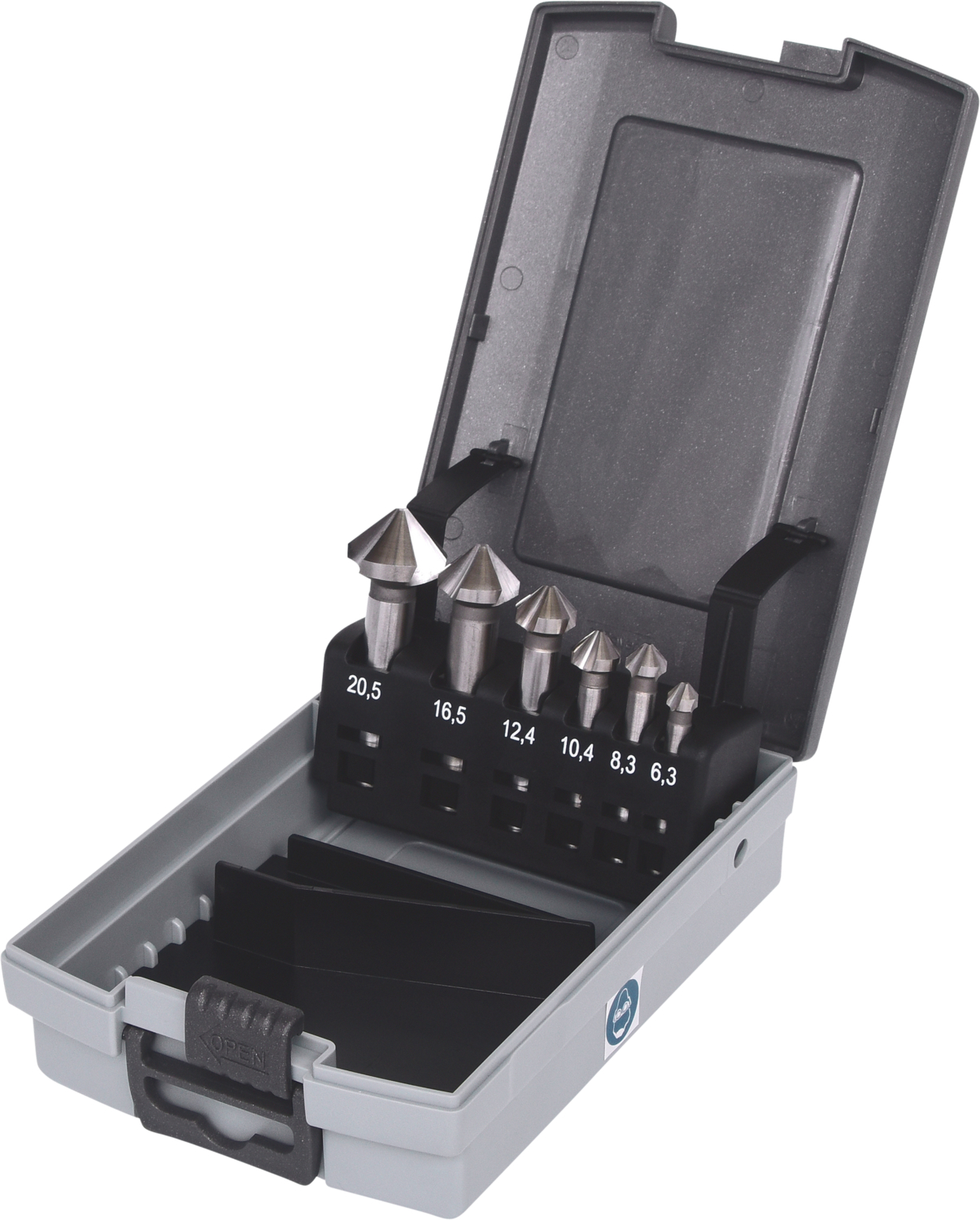 KS Tools HSS Kegel- und Entgratsenker-Satz, Kunststoffkassette 6-tlg