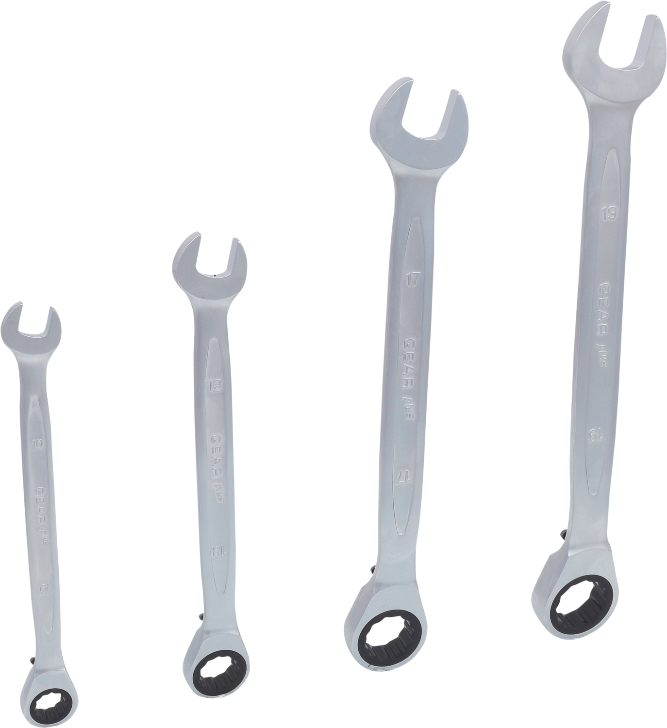 KS Tools GEARplus Ratschenringmaulschlüssel-Satz, umschaltbar, 4-tlg