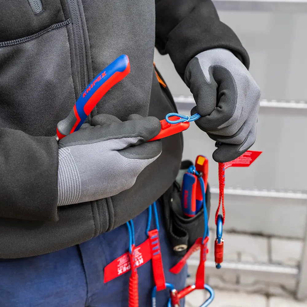 KNIPEX TetheredTool Clips rot (10 Stück) 30 mm