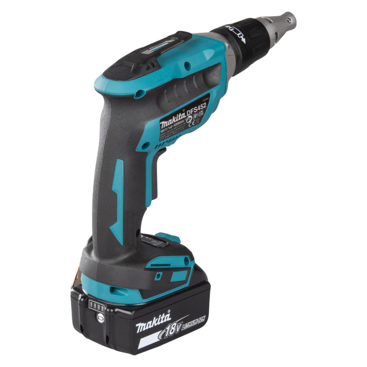 Makita Akku-Schnellbauschrauber LXT 18V mit Magazinvorsatz - DFS452TJX2