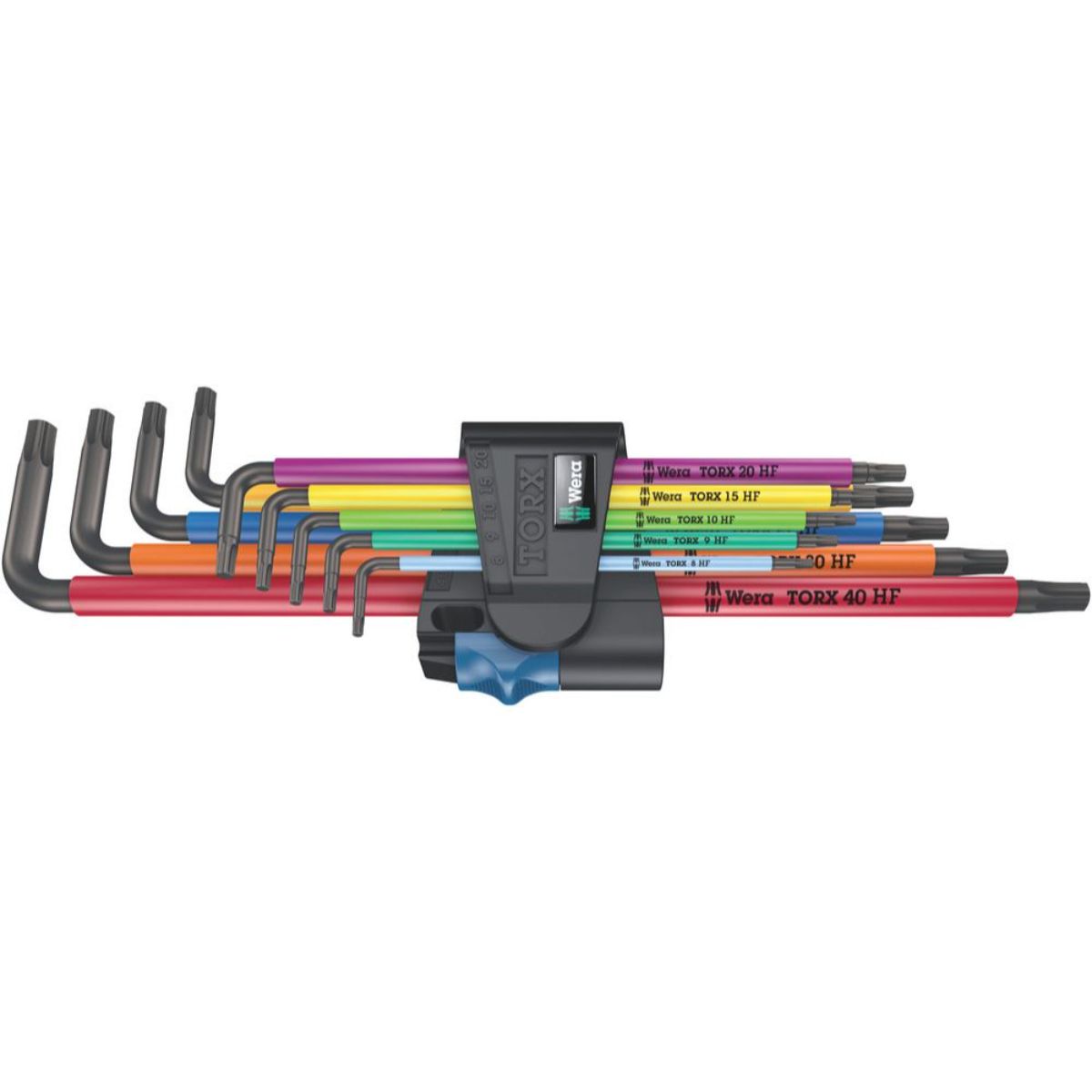Wera 967/9 TX XL Multicolour HF 1 Winkelschlüsselsatz mit Haltefunktion, lang, 9-teilig