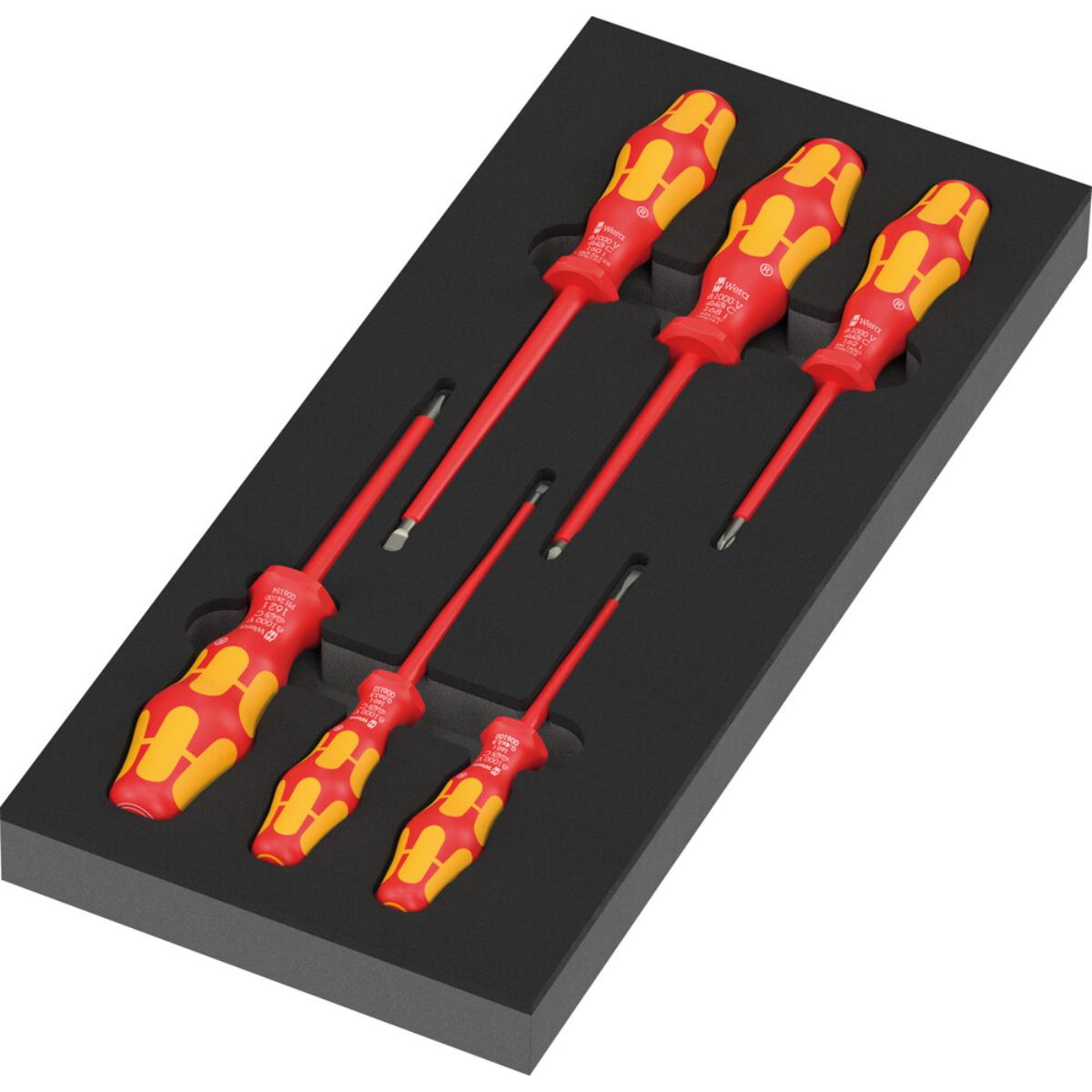 Wera 97111 Schaumstoffeinlage Schraubendreher Kraftform Serie 100 VDE Set 2