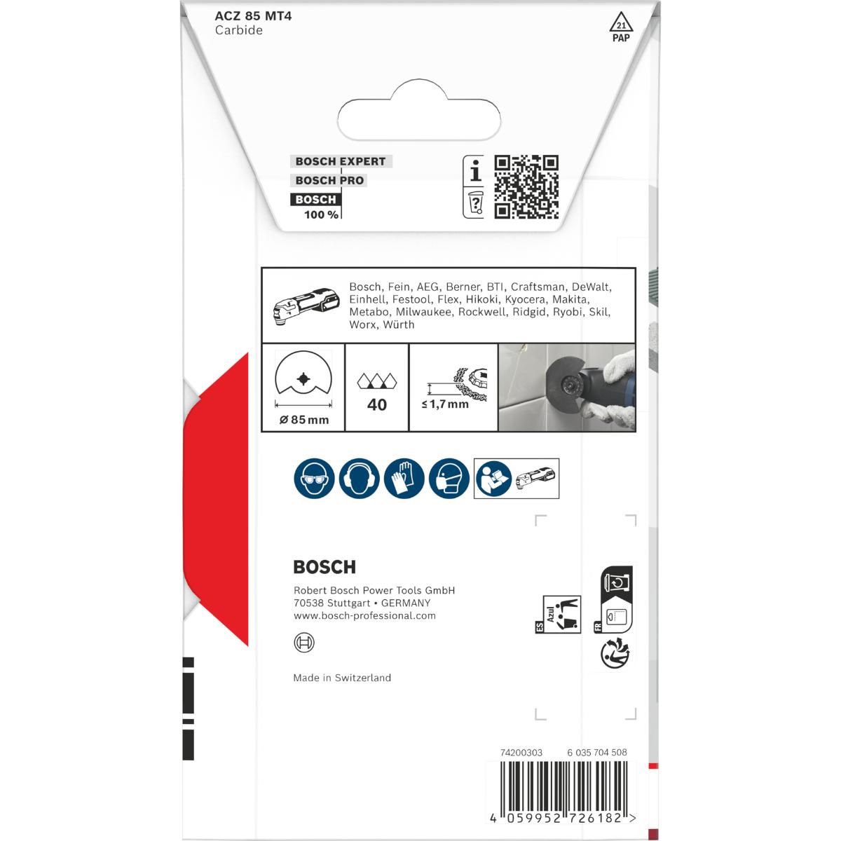 Bosch ACZ 85 MT4 Multi Material Segmentsägeblatt, Starlock, 85 mm