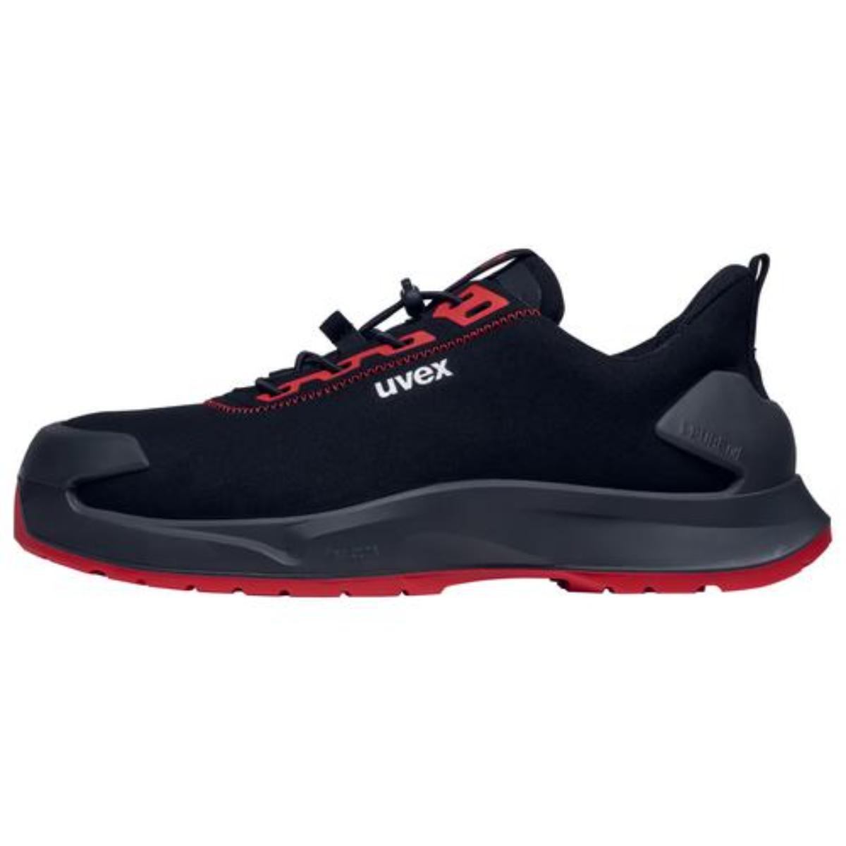 uvex 1 x-craft Sicherheitsschuh Halbschuhe S3L, schwarz/rot