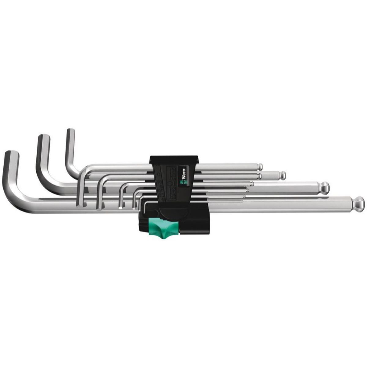 Wera 950/9 Hex-Plus 1 Winkelschlüsselsatz, metrisch, gestellverchromt, 9-teilig