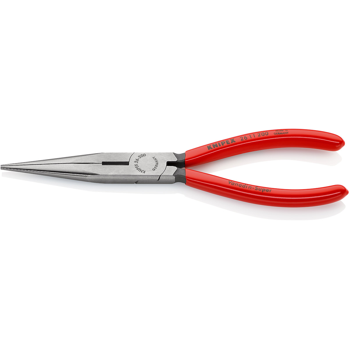 KNIPEX Flachrundzange mit Schneide atramentiert (Storchschnabelzange)