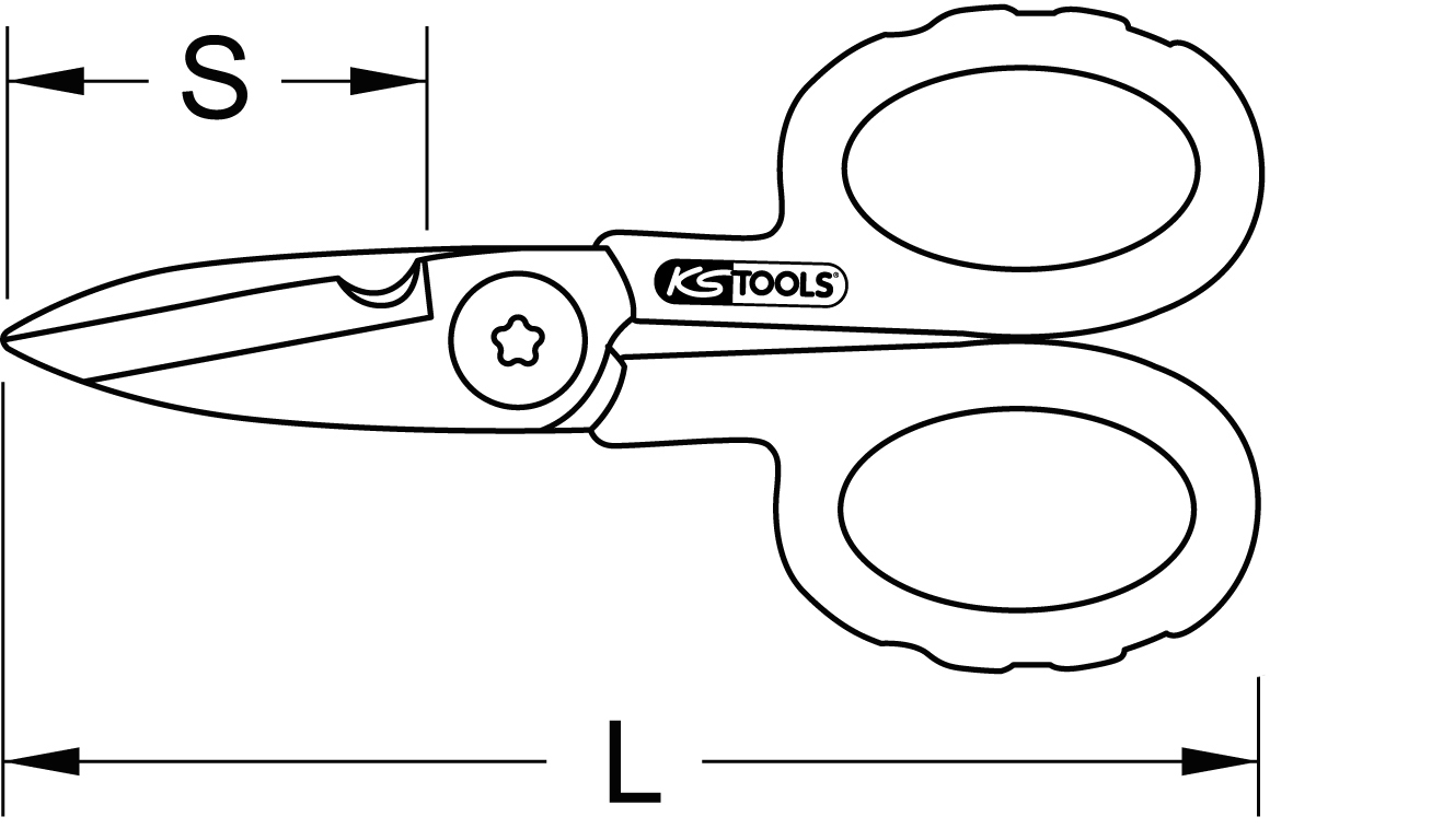 KS Tools Universal-Werkstattschere, 143mm
