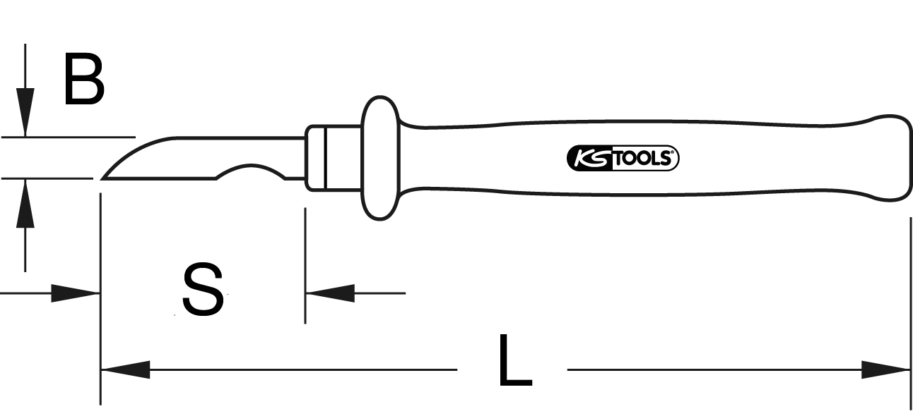 KS Tools Kabel-Abisoliermesser mit Schutzisolierung, 195mm