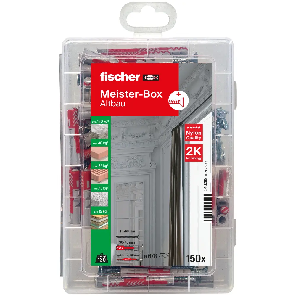 Fischer Meister-Box Altbau + Schrauben (150 Teile)
