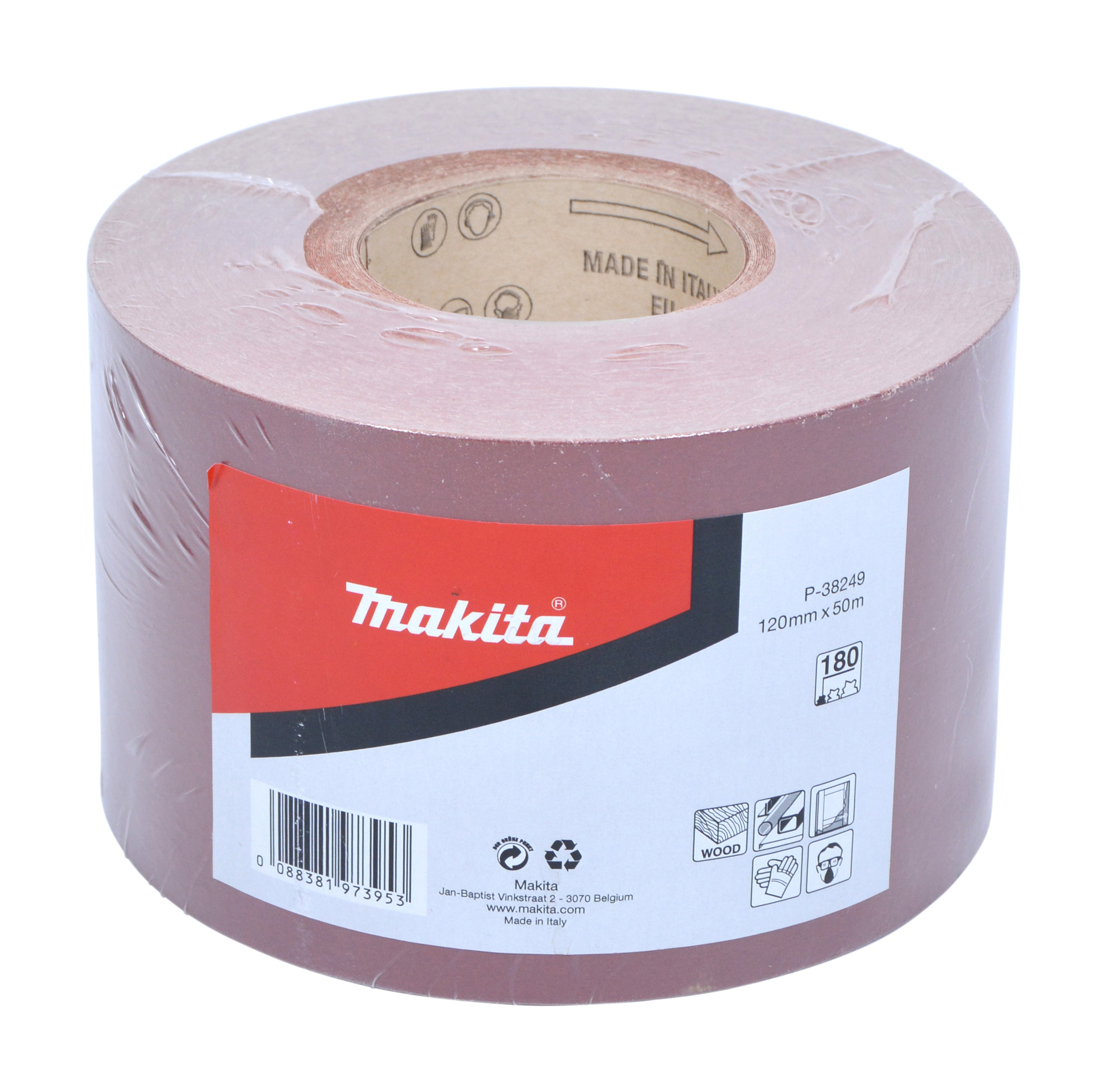 Makita Schleifpapier-Rolle, 120 mm x 50 m - Körnung 180 - P-38249