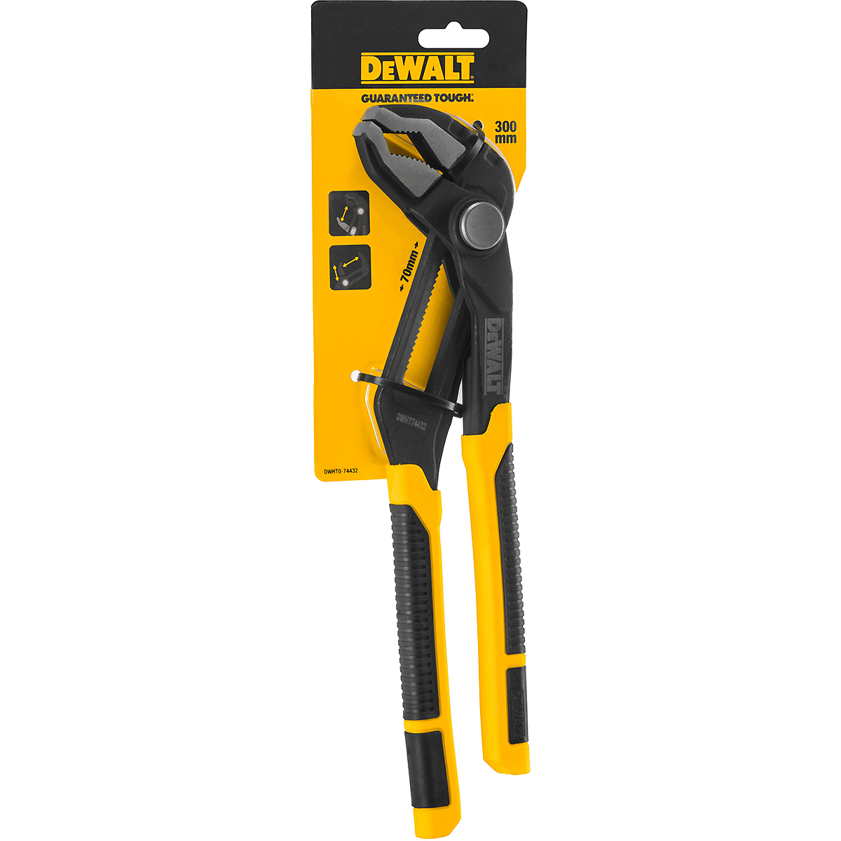 DEWALT Wasserpumpenzange 300mm Push-Lock-Mechanismus