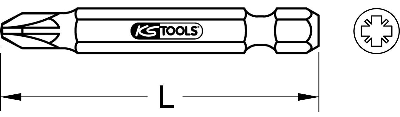 KS Tools 1/4" Bit PZ