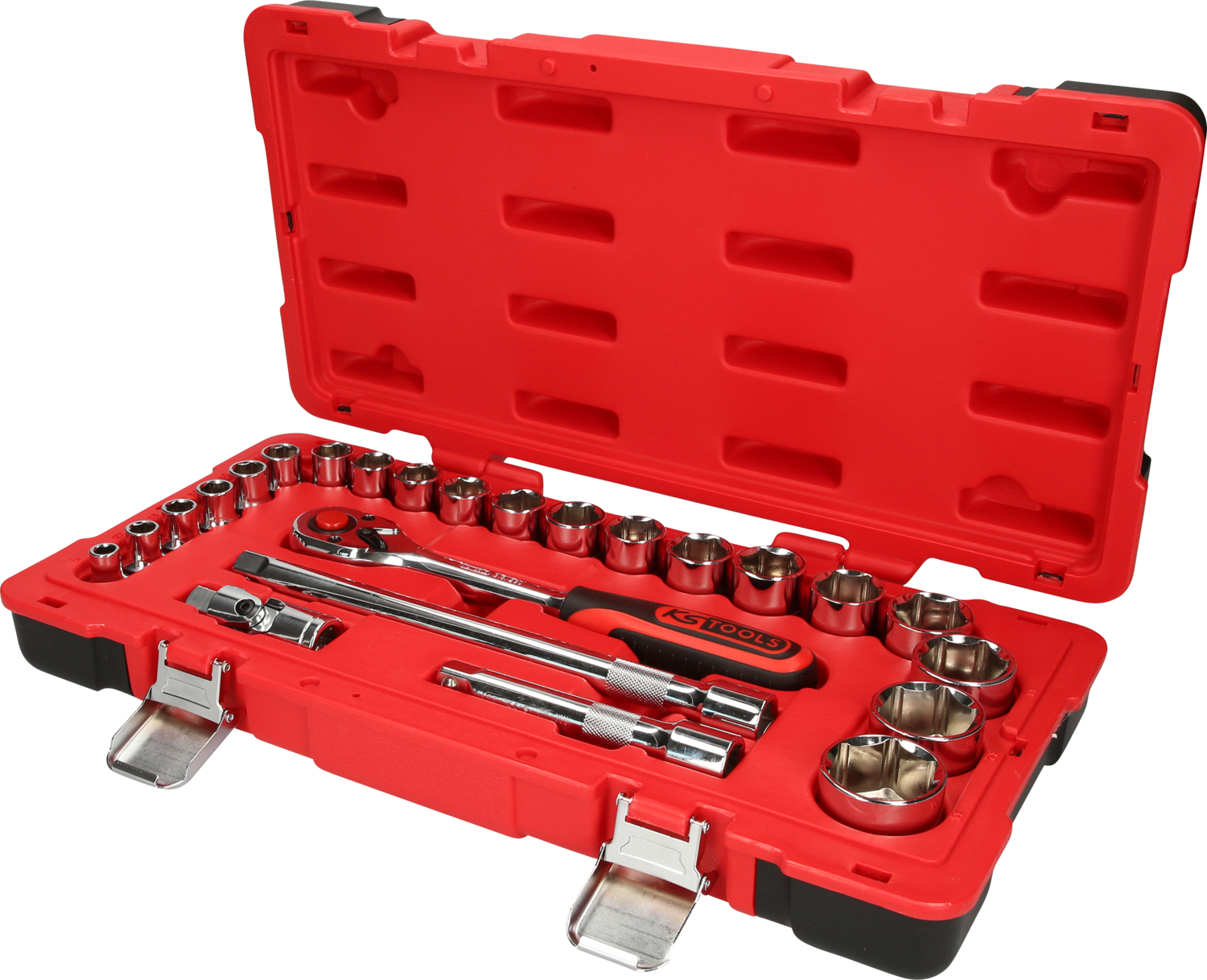 KS Tools 1/2" CHROMEplus Steckschlüssel-Satz, 24-tlg