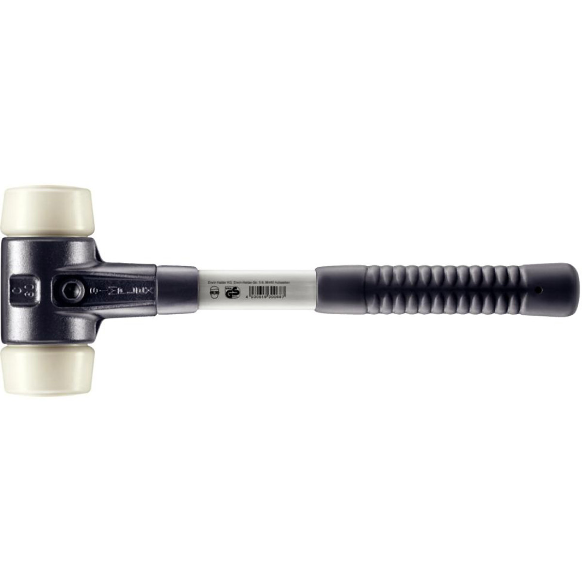 HALDER SIMPLEX - Schonhammer mit verstärktem TE-Gehäuse und Fiberglasstiel, Nylon