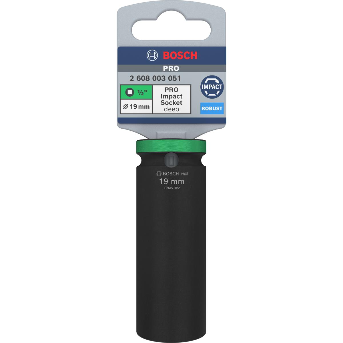 Bosch PRO Impact Socket, 1/2", tief