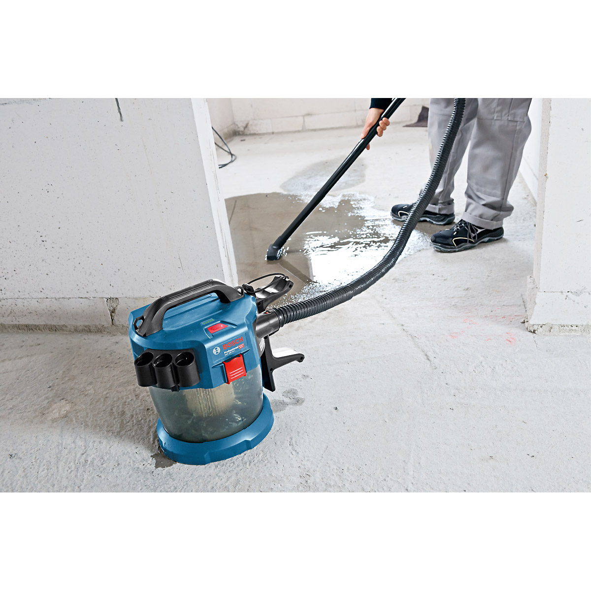 Bosch Akku-Staubsauger GAS 18V-10 L, Solo Version, mit Elektrowerkzeugadapter