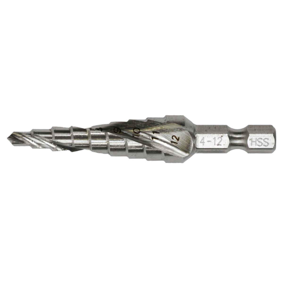 Makita Stufenbohrer 1/4 Zoll - Ø 4-12 mm - 9-stufig - HSS - spiralförmig - D-40141