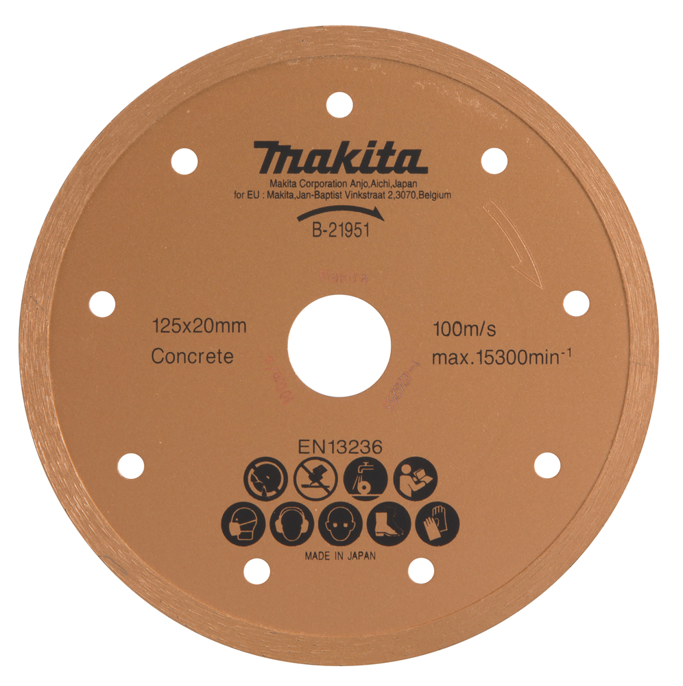 Makita Diamantscheibe nass, 125x20 mm - Beton/Ziegel - 1 Stück - B-21951
