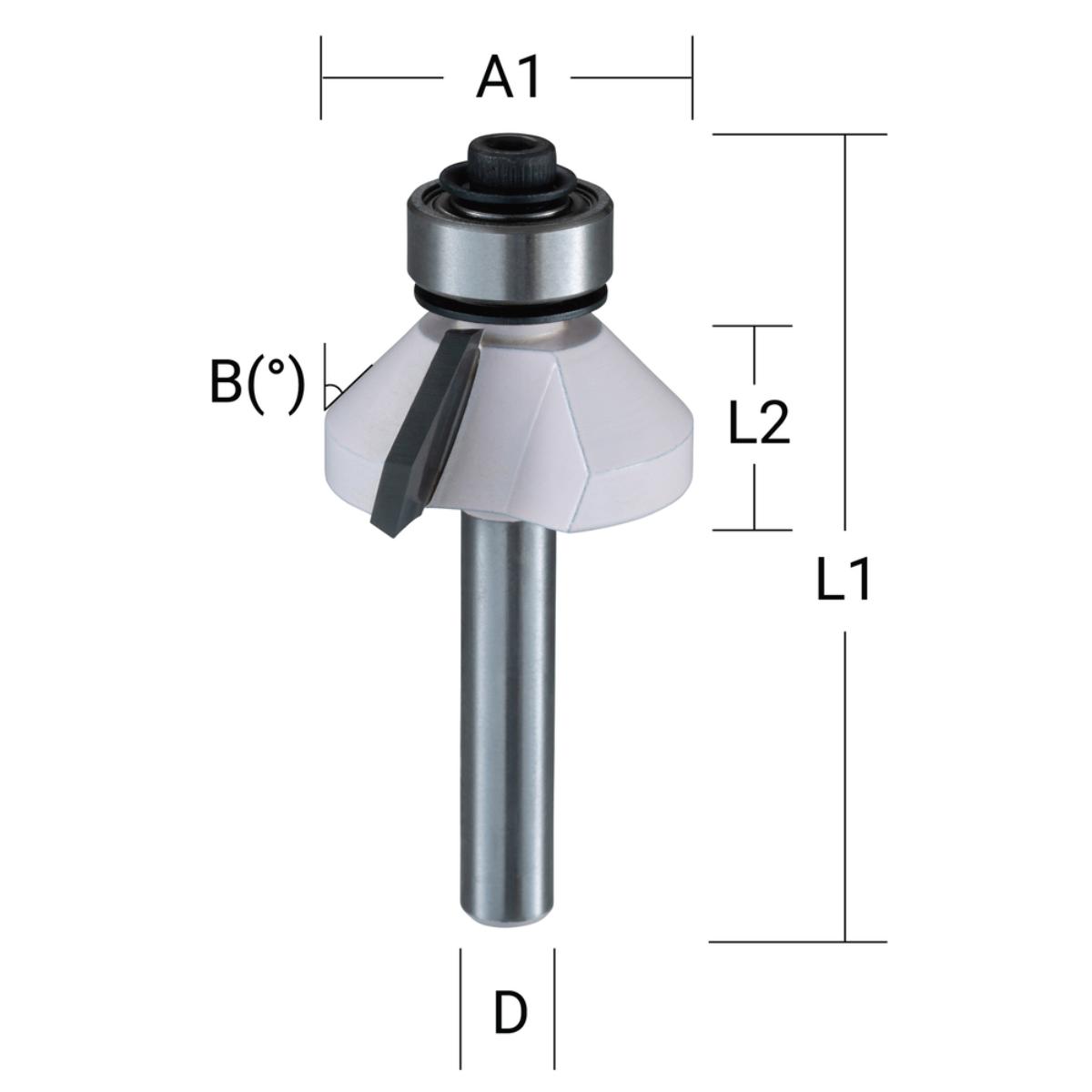 Makita Fasefräser 34,9 mm 8 6 mm Schaft - D-48692