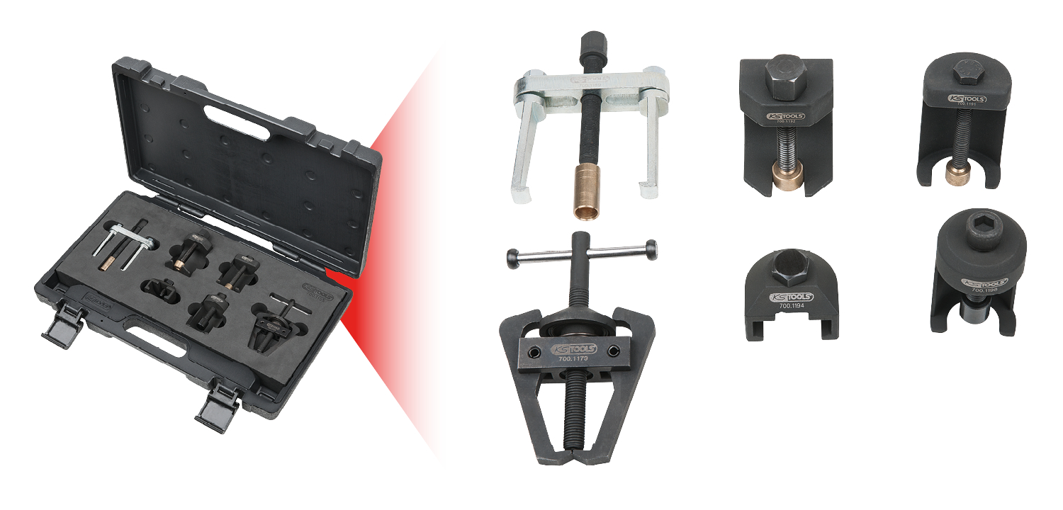 KS Tools Scheibenwischarm-Abzieher-Satz,6-tlg