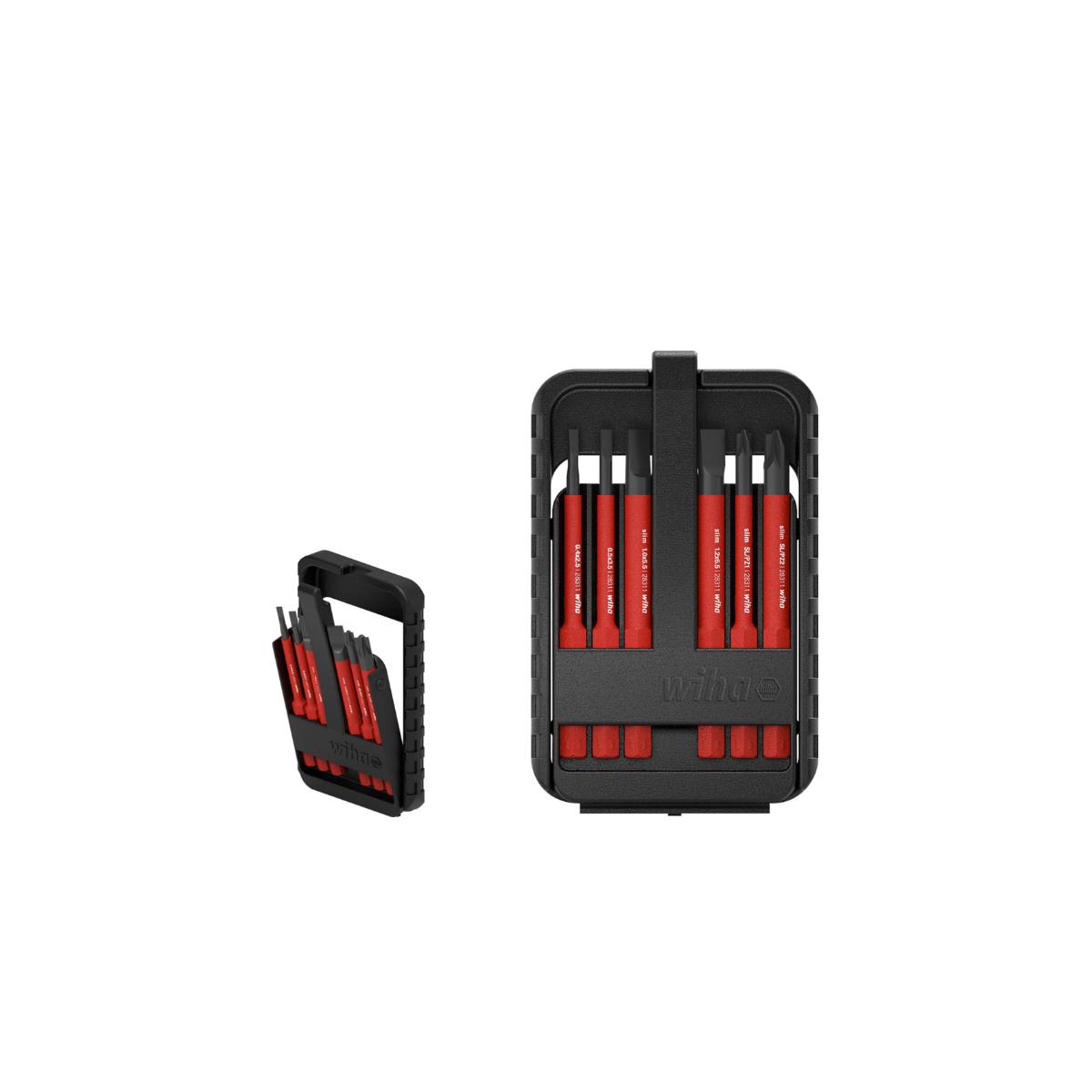 Wiha Bit Set slimBit electric Schlitz, PlusMinus/Pozidriv 6-teilges Set