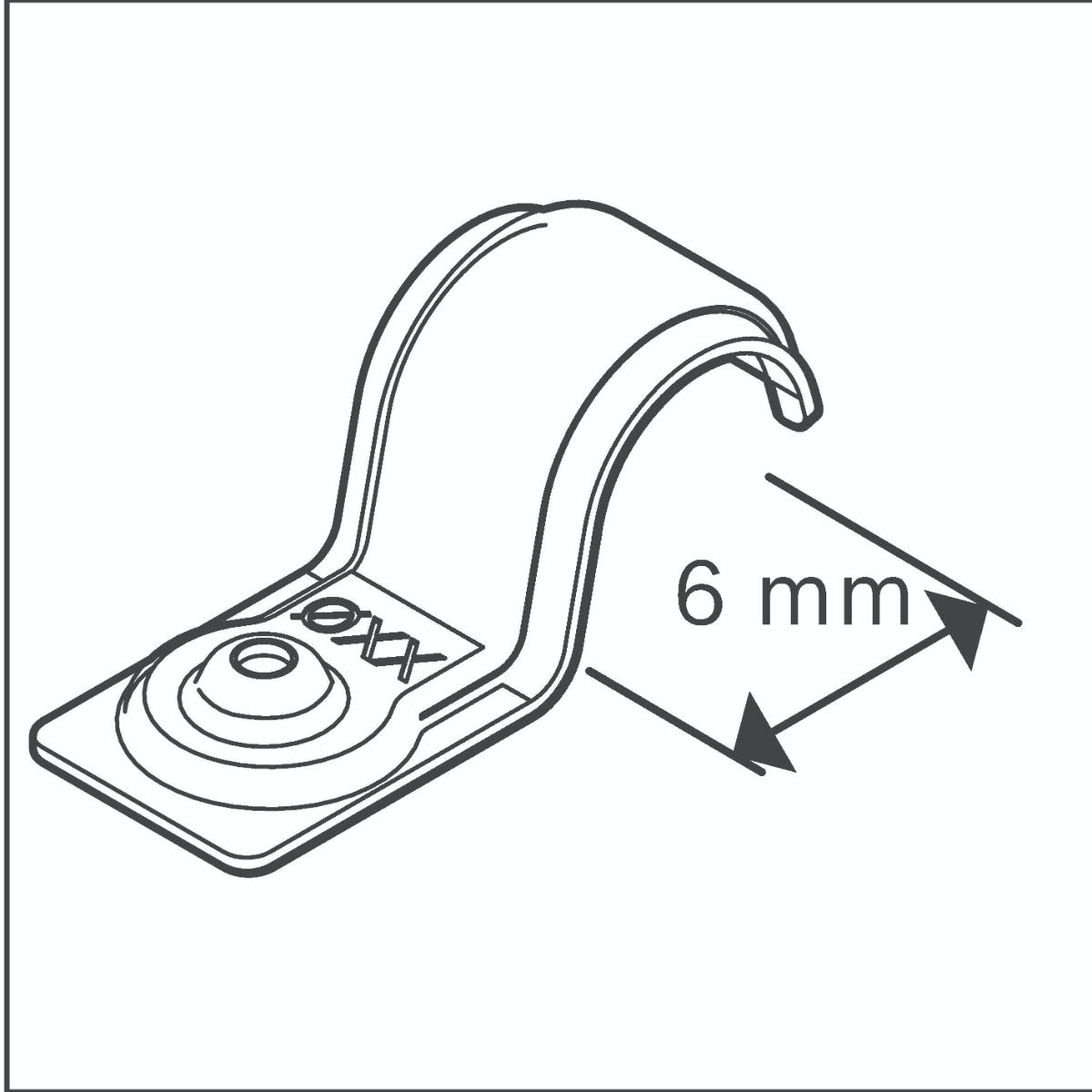 Bosch PRO Metall-Einzelkabelhalter, EMS-6, 200 Stück