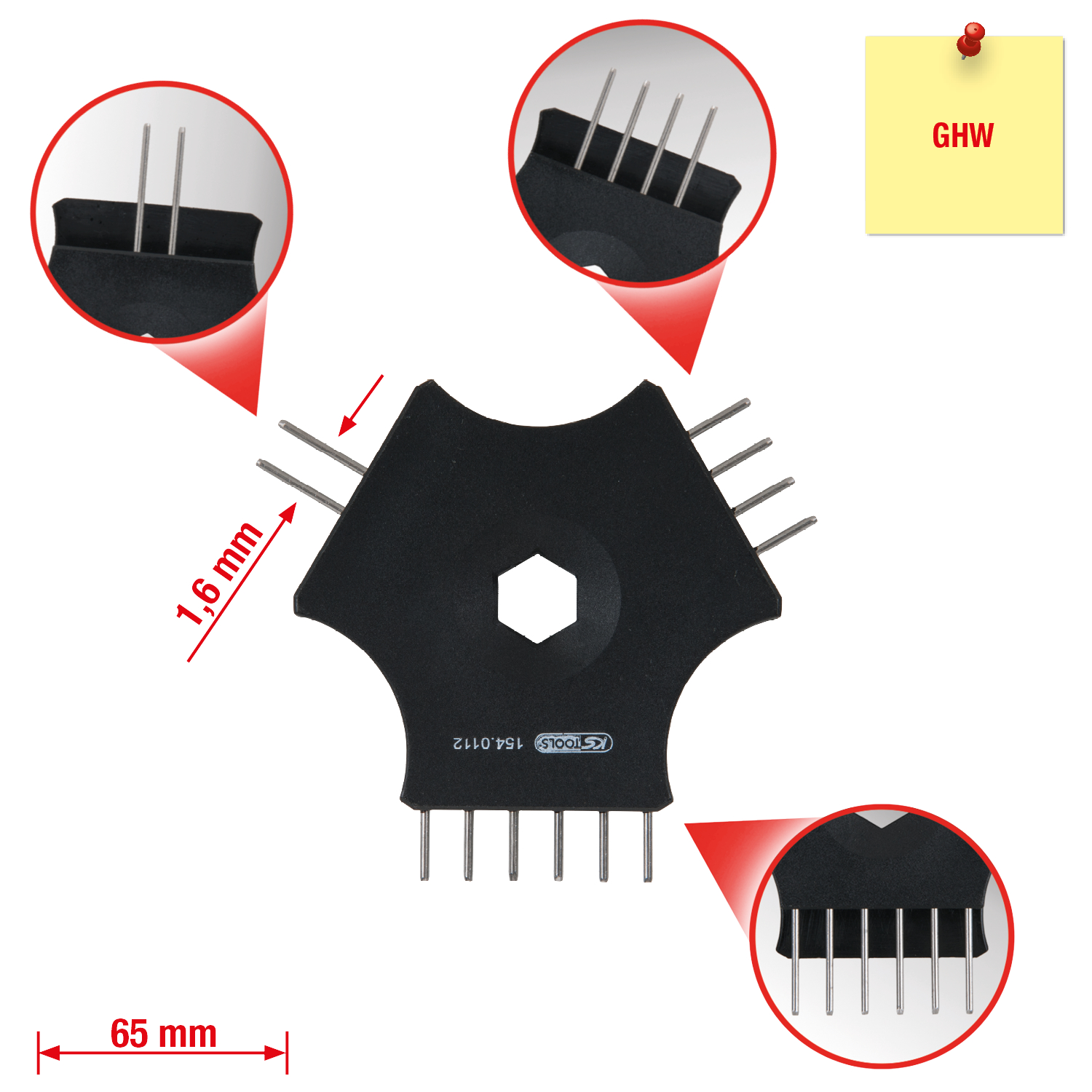 KS Tools Kabel-Entriegelungswerkzeug für Flachstecker 1,6mm