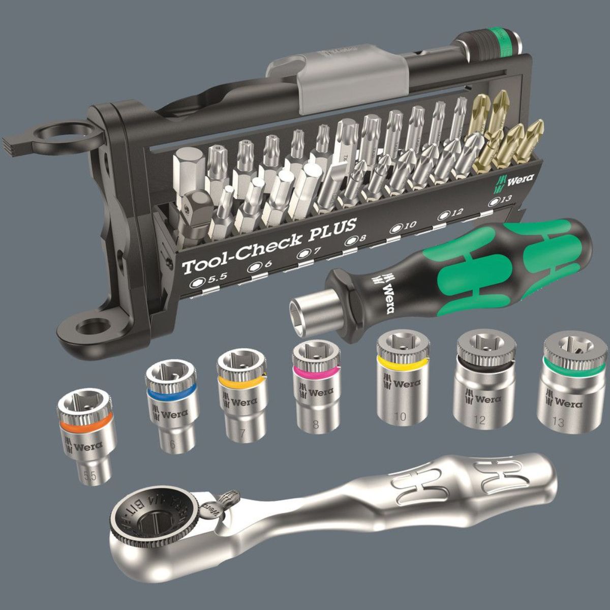 Wera 9750 Schaumstoffeinlage Kraftform Kompakt und Tool-Check PLUS Set 1, 57-teilig