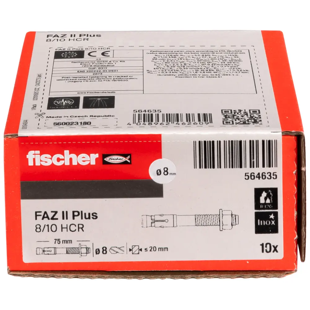 Fischer Bolzenanker FAZ II Plus 8/10 HCR hochkorrosionsbeständig