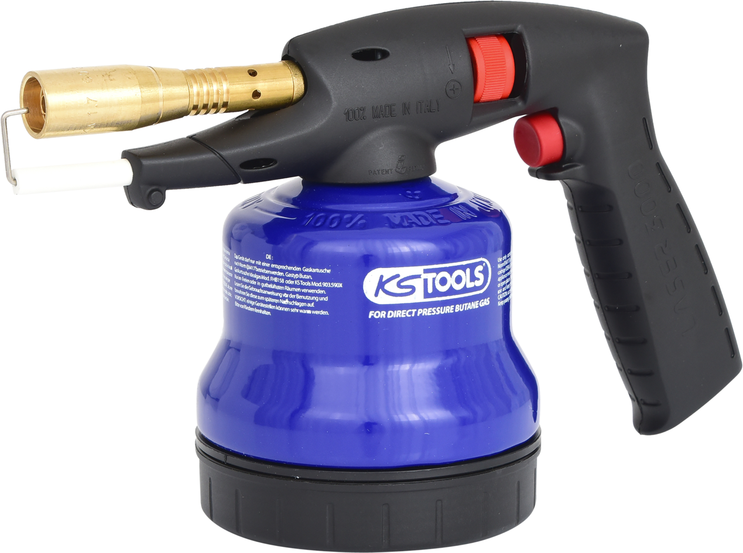 KS Tools Universal-Kartuschenlötgerät mit Piezo-Zündung, blau