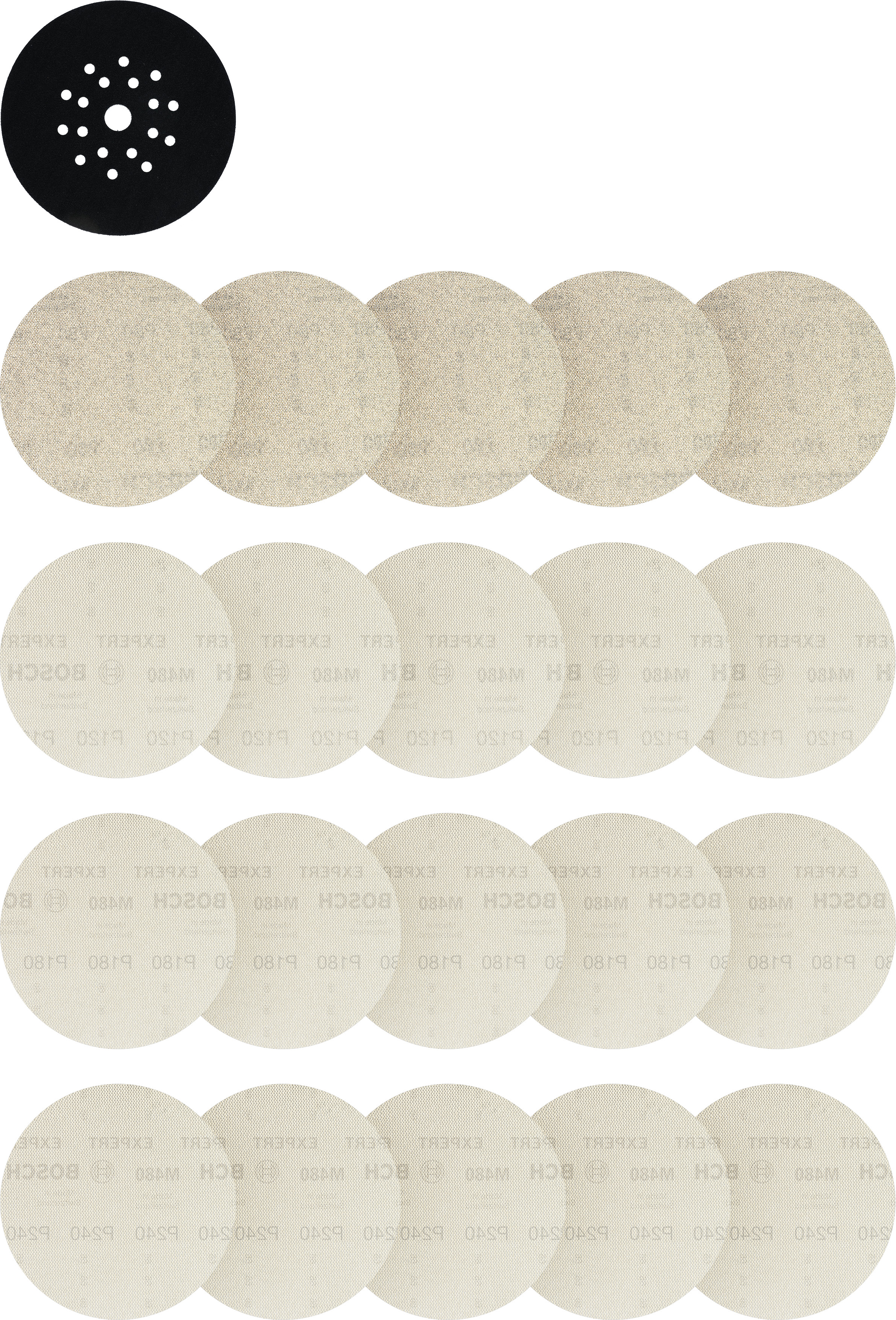Bosch EXPERT M480 Schleifnetz 225mm, 21 teiliges Set