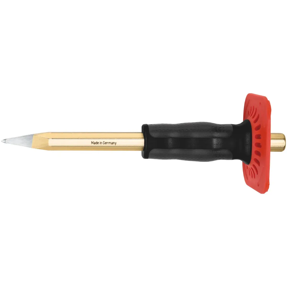 Rennsteig Spitzmeißel mit Handschutz 250 mm, 8-kant 16 mm, poliert
